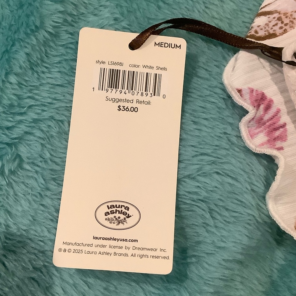 Laura Ashley Womens Pink Seashells Nightgown NWT Size Medium - Picture 15 of 16